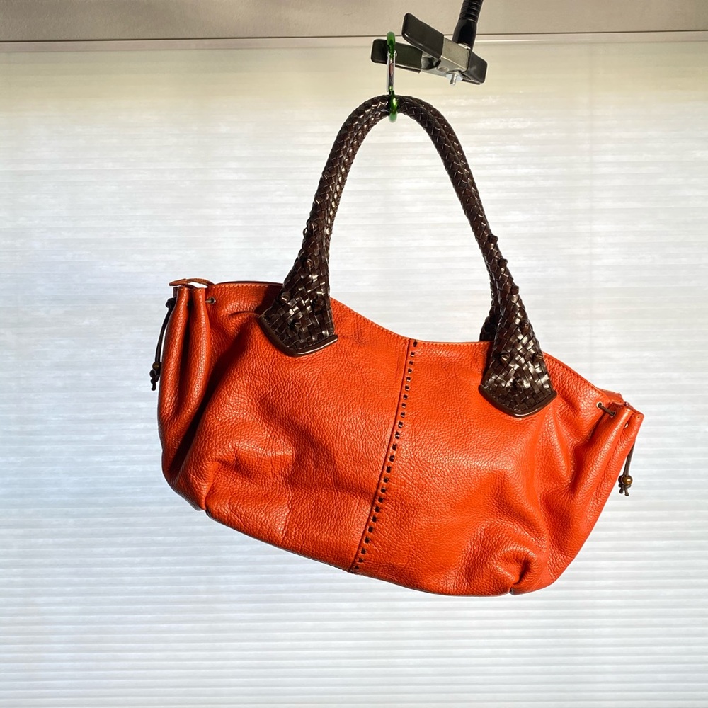 Orange Leather Purse by Paolo Masi